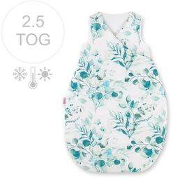Śpiworek niemowlęcy całoroczny ocieplany 75 cm- eucaliptus mint