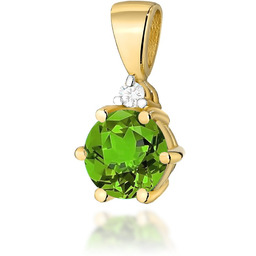 Złota zawieszka wisiorek Z076 Oliwin 0,60ct żółte złoto