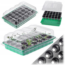 Mini Szklarenka Miniszklarenka Szklarnia 24 Komórki Tacka