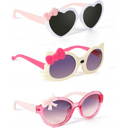 3X UROCZE OKULARY SERCE DLA DZIEWCZĄT KID OKULARY