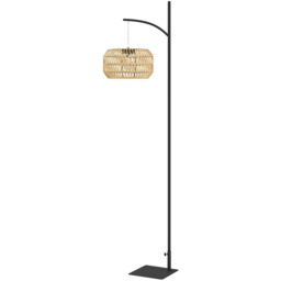 Lampa solarna stojąca Outsunny 44x44x178cm, czarno-beżowa