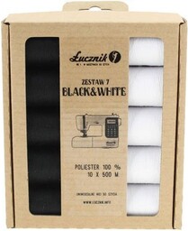 Zestaw nici do maszyn do szycia Łucznik Black&White