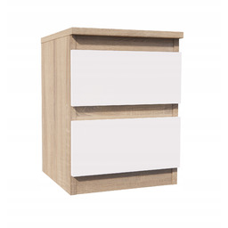 Szafka nocna, komoda, 2 szuflady stolik nocny, dąb