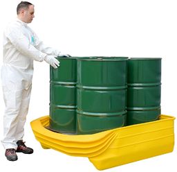 Paleta wychwytowa polietylenowa pod 4 beczki (310 l)