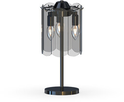 Lampa stołowa szklana elegancka NIRA CZARNY/BLACK MT3523-3S-EBCN -