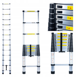 Drabina Teleskopowa Składana Rino 4,1m Przystawna 150kg Aluminiowa