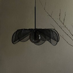 Markslöjd Żyrandol Styrka, Ø 63 cm, czarny/dymnoszary, włókno