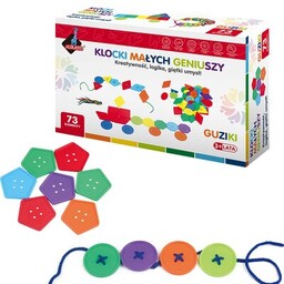 ASKATO Klocki plastikowe Klocki małych geniuszy Guziki 116679