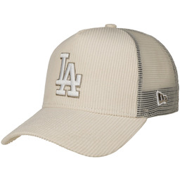 Czapka Trucker Dodgers Cord by New Era, kremowobiały,