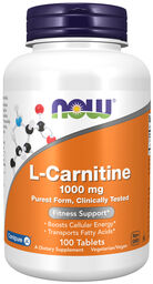 Now Foods L-Carnitine 1000 mg, L-karnityna, 100 tabletek