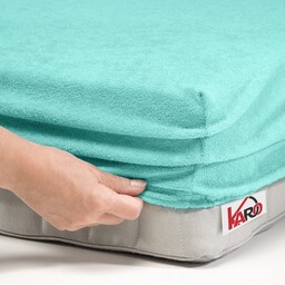 Prześcieradło frotte z gumką 160x220 miętowe F44-160