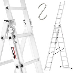 Drabina aluminiowa z opcją na schody 3x9 HIGHER