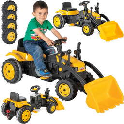 Mega Traktor Koparka Na Pedały Jeździk Spychacz Xl