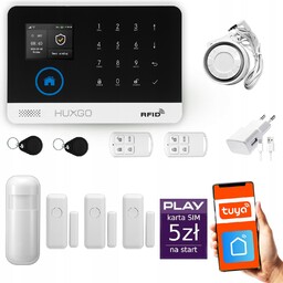 Alarm bezprzewodowy WiFi Gsm 4G, Tuya, zestaw alarmowy
