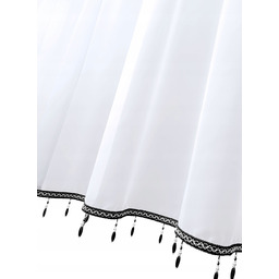 Gotowa firana firanka woal z ozdobną taśmą