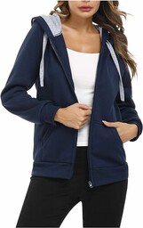 Sykooria damska bluza z kapturem Flannel kurtka sportowa