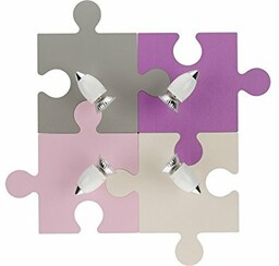 Nowodvorski puzzle dziecięce (4GU10) Ref. 6384, szary/liliowy/różowy