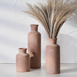 SIDUCAL Ceramiczny rustykalny wazon wiejski, zestaw 3 sztuk,