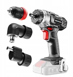 Graphite Wkrętarka Akumulatorowa 18V Hex 1/4''+3 Adaptery Bez