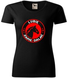 Koszulka Lubię zapie*dalać T-shirt konie