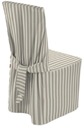 Pokrowiec na krzesło, beżowo-białe pasy (1,5cm), 45 x