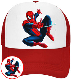 CZAPKA Z DASZKIEM SPIDERMAN DLA DZIECI NA LATO