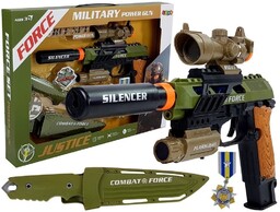 Zestaw Wojskowy Pistolet Karabin Nóż Medal Celownik Dźwięk