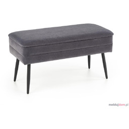 Ławka VELVA Halmar Szary, Czarny