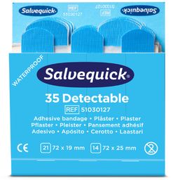 Plastry opatrunkowe Salvequick Blue Detectable Cederroth