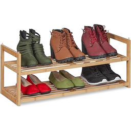 Relaxdays Bambusowy regał na buty można układać