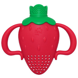Silikonowy gryzak do owoców i pokarmu, Fruitique, Truskawka,