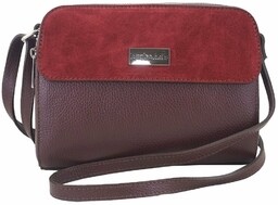 Torebki skórzane crossbody - Bordowa
