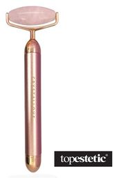 Crystallove Vibrating Roller Masażer pulsacyjny z kwarcu różowego