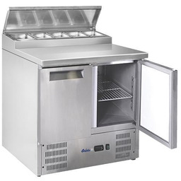 STÓŁ CHŁODNICZY 247 L SAŁATKOWY 2-DRZWIOWY Z NADSTAWĄ