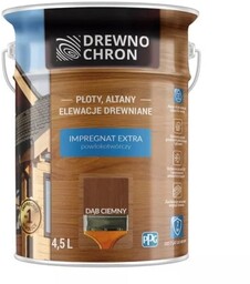 Drewnochron Impregnat Extra Powłokotwórczy Dąb Ciemny 4,5l