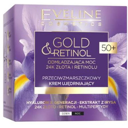 EVELINE Gold & Retinol 50+ Przeciwzmarszczkowy Krem ujędrniający