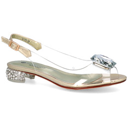 Sandały silikonowe płaskie - SCAVIOLA S-170 ZŁOTE