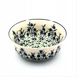 Miska 0,6 DEK.1208, borówki, Ceramika Bolesławiec