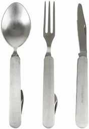 Sztućce turystyczne stalowe Lifeventure Folding Cutlery Set