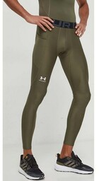 Under Armour legginsy treningowe męskie kolor zielony gładkie