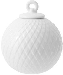 Lyngby Porcelain RHOMBE Bombka Porcelanowa - Biała