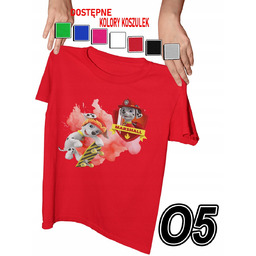 KOSZULKA DZIECIĘCA Z NADRUKIEM PSI PATROL MARSHALL PIESKI