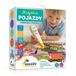 Mówiące puzzle interaktywne "Miejskie pojazdy". (zestaw z piórem