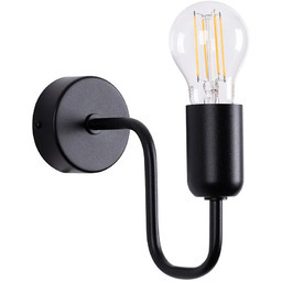 Lumes Czarny loftowy kinkiet bez klosza - 3X
