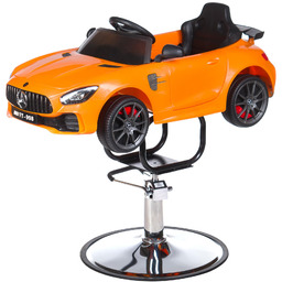 Dziecięcy fotel fryzjerski Mercedes pomarańczowy