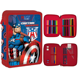 PIÓRNIK PODWÓJNY Z WYPOSAŻENIEM AVENGERS CAPITAN AMERYCA