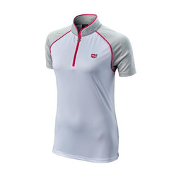 Koszulka golfowa polo Wilson ZIPPED (damska, biało-różowa, rozm.