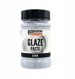 PASTA GLAZE gęsta metaliczna srebrna 100ml - Pentart