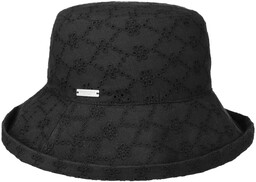 Kapelusz Tekstylny Broderie Anglaise by Seeberger, czarny, One