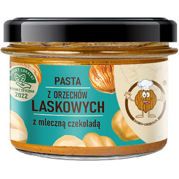 Pasta z orzechów laskowych z mleczną czekoladą 180g